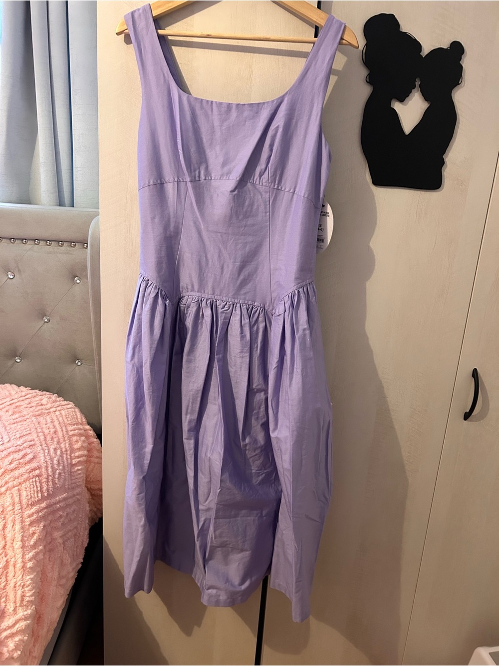 Lavender Square-Neck Maxi Dress - Women's